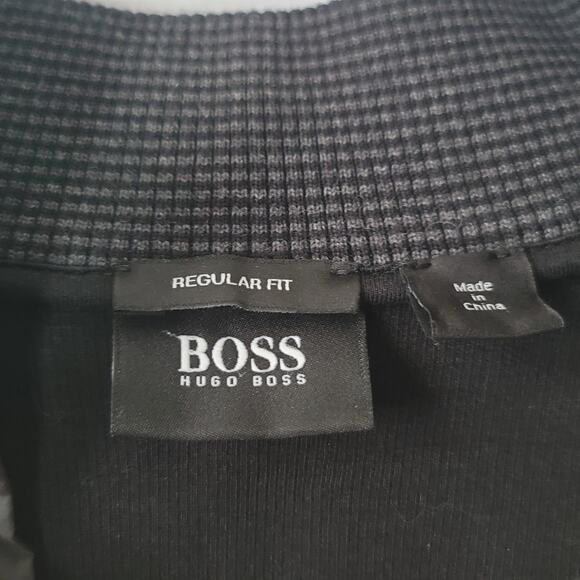 Hugo Boss- Men's Sidney Zip Neck Sweater- Black in color- size Medium - Picture 5 of 11
